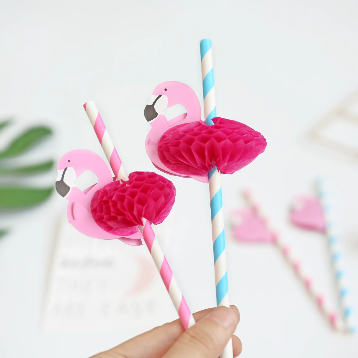 10PCS 3D Pink Flamingo Straws Summer pool Jungle Paper Drinking Straw  Birthday Wedding Party Decorations Adult Flamingo Straws - AliExpress