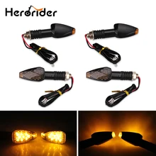 4 Pcs/2 Pair Led Âmbar Motocicleta Turn Signal Indicator Light Frente de Volta Levou Moto Motor Universal Da Motocicleta Turno Conjunto de Luz de sinal