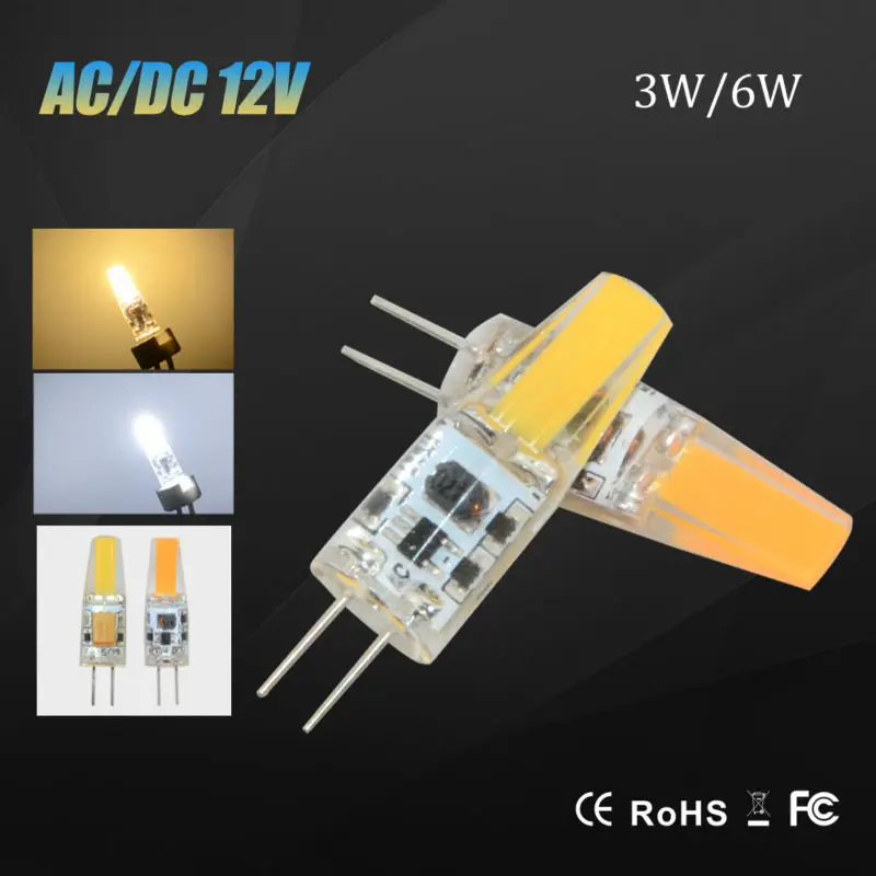 Мини G4 COB LED свет AC DC 12 В g4 светодиодные прожекторы лампы силиконовые кукурузные 3