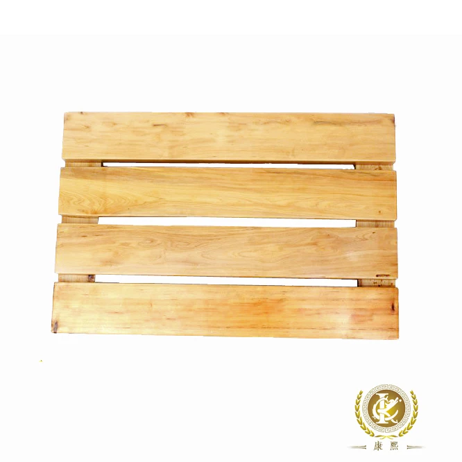 Cedar wood patchwork floor bath mat at home bathroom doormatin Bath