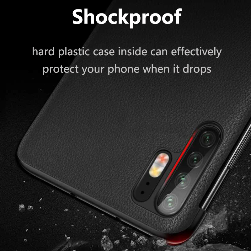 Чехол для Huawei P30 Pro роскошный тонкий чехол из искусственной кожи жесткий