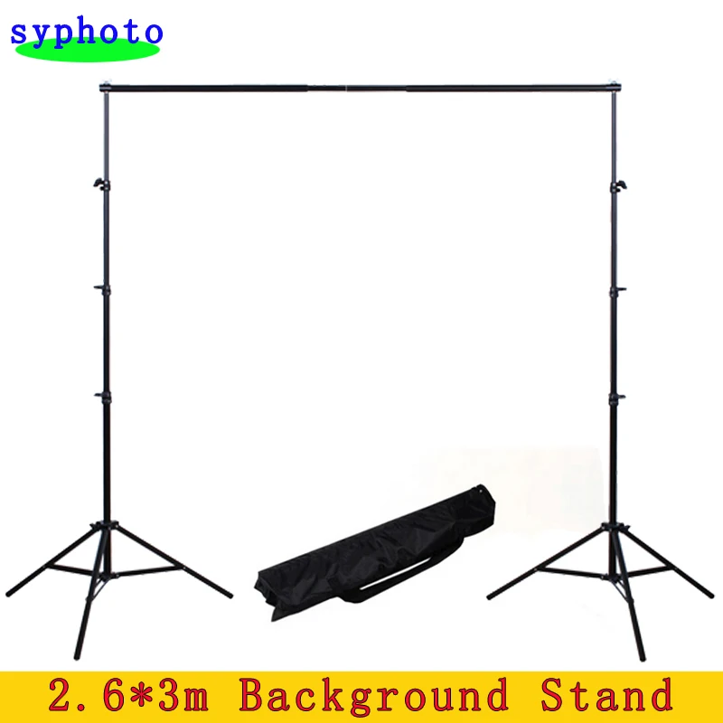 preço Photo Studio 2.6*3 m Ajustável Barra de Fundo de Apoio Estande pano de Fundo Da Foto Fotografia Kit Equipamentos