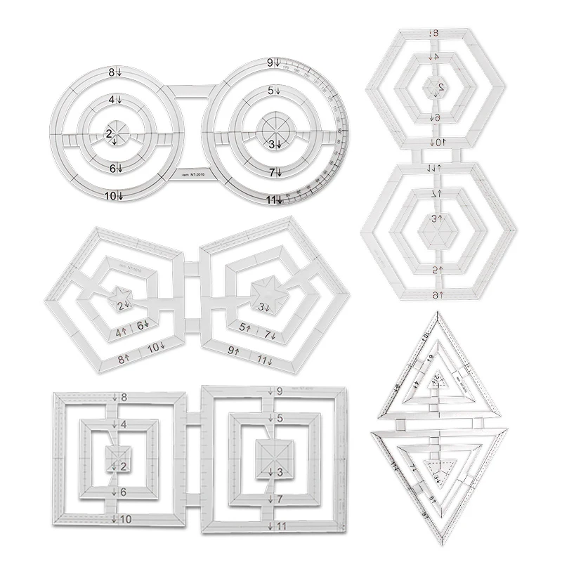 

1pcs Multi Fucition Quilting Templates DIY Sewing Patchwork Ruler Acrylic Material Quilting Foot Cutting Ruler DIY Sewing Tools
