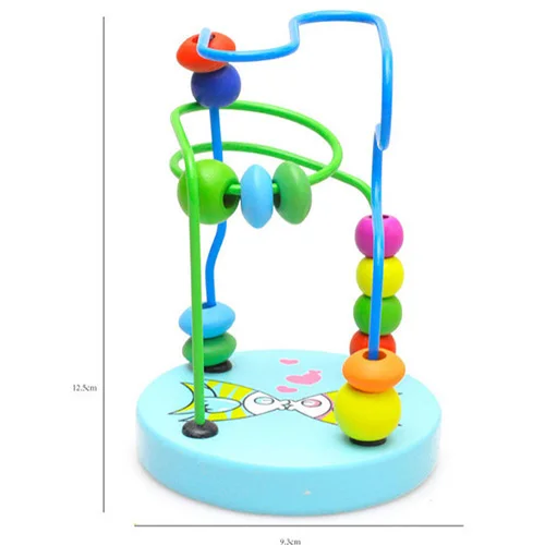 Hot! New Baby Colorful Mini Wooden Maze Beads Educational Toy Funny Around Beads For Children Kids P25 Hot! New Baby Colorful Mini Wooden Maze Beads Educational Toy Funny Around Beads For Children Kids P25
