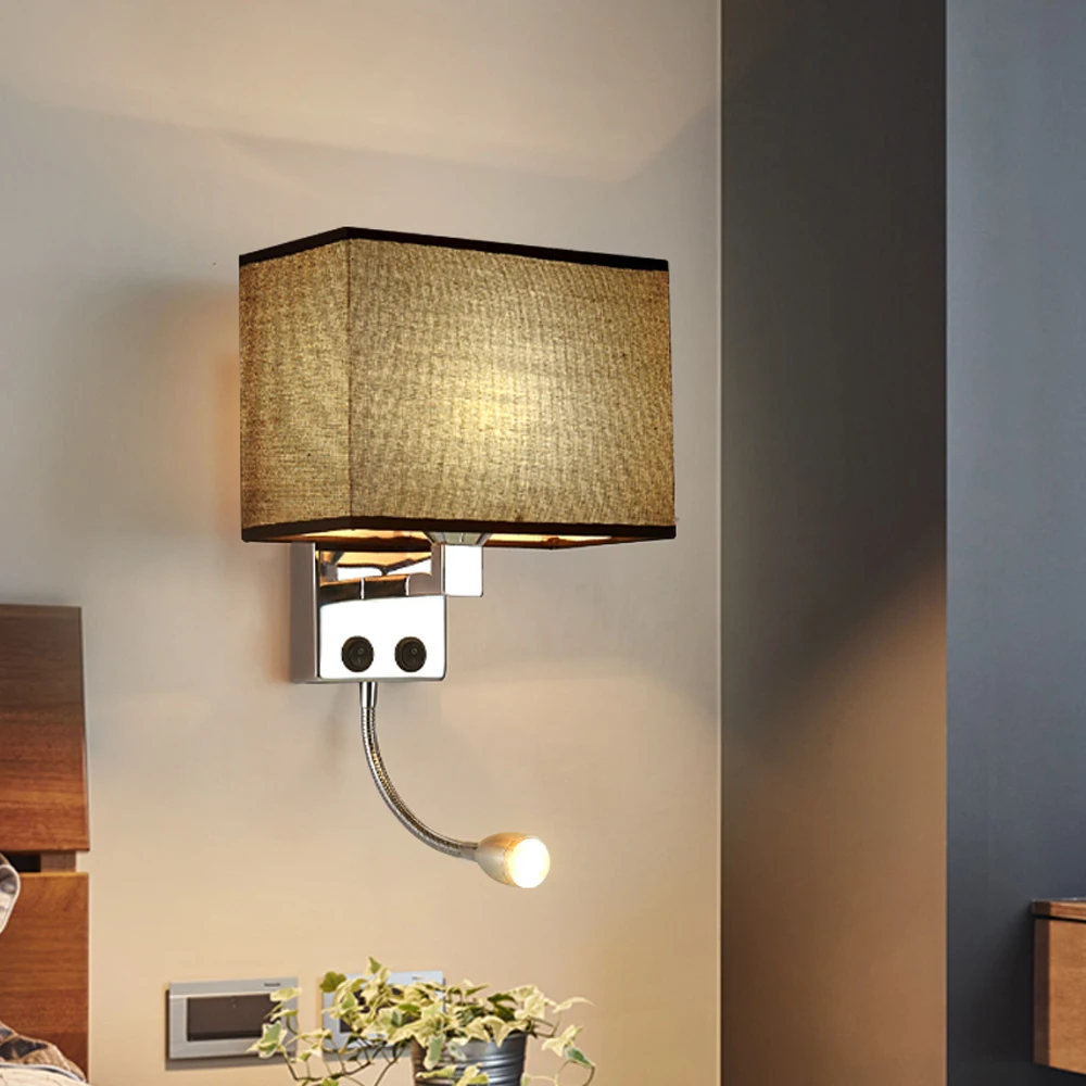 Led Wall Lights Sconce In The Bedroom Interior Sconces With Led Wall Lights Sconce In The Bedroom Interior Sconces With Switch E27 Bulb Usb Mordern Black Indoor Bedside Lamp Headboard Lamps