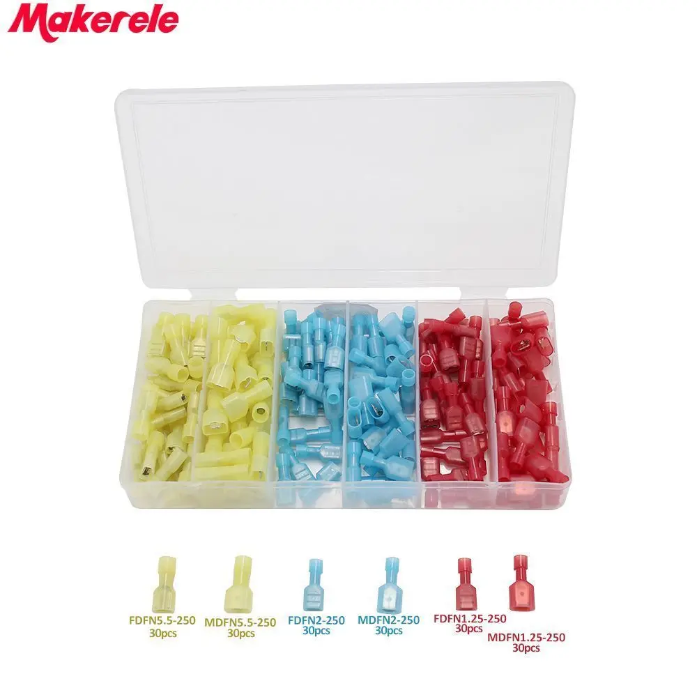

Nylon Male & Female Terminals 180pcs/Box GP-H009 Assorted Insulated Electrical makerele