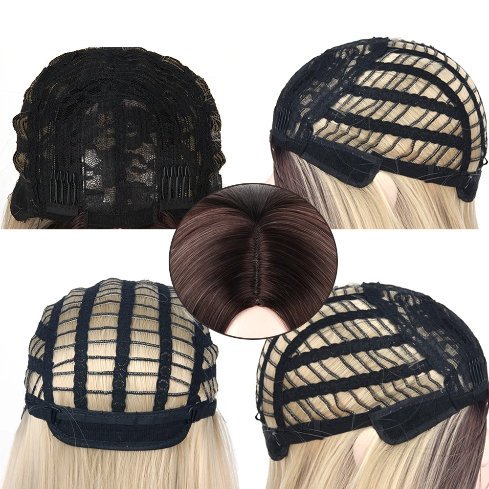 Comprar Pageup 26 pulgadas, cabello rubio recto pelucas de pelo negro de las señoras de las mujeres resistente al calor Ombre Cosplay larga sintética peluca rubia