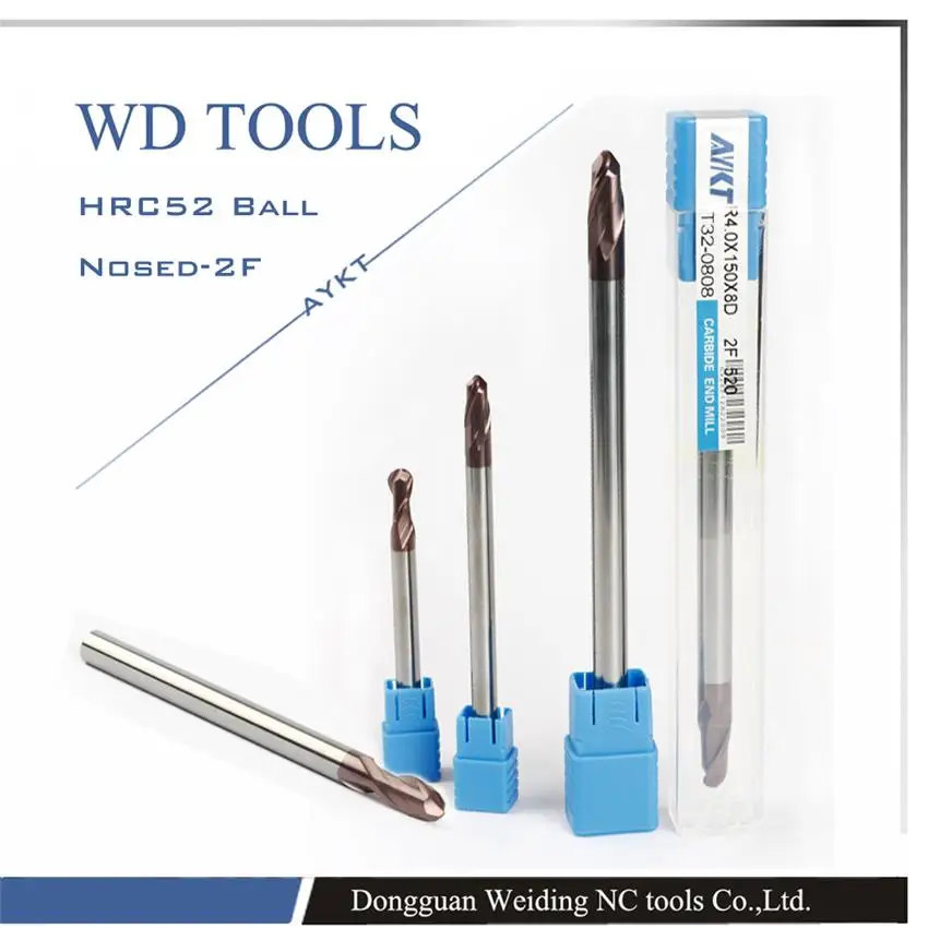 1PCS radius 10mm ball end mills 10.0RX40CX100X20DHRC52 2 flutes