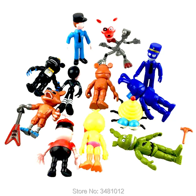 Экшн фигурки Five Nights At Freddy's ПВХ FNAF Foxy Golden Freddy Bare Bonnie Chica Fazbear медведей детские