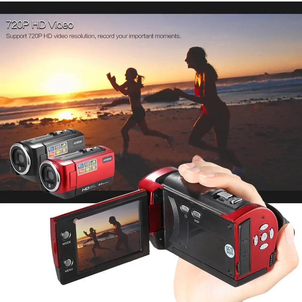 2.7'' LCD Screen 16X Zoom HD 720P 16MP Digital Video Camera Recorder DV Camcorder DVR US Plug