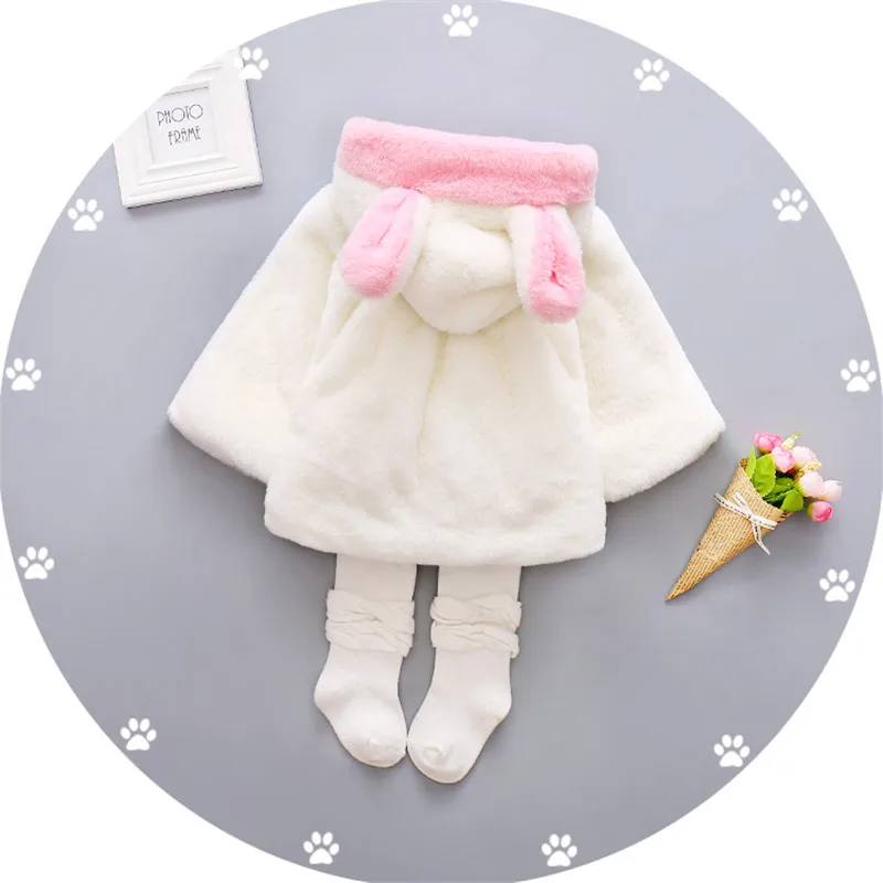 BibiCola/осенне-зимняя верхняя одежда для маленьких девочек; флисовая накидка с капюшоном и искусственным мехом для девочек; теплая плотная куртка принцессы; пальто