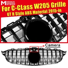 GTS Style Grille Fits For W205 Sports Grills Mesh Black ABS Material C180 C200 C230 C250 C280 C300 C350 Grills with Camera 2015+ GTS Style Grille Fits For W205 Sports Grills Mesh Black ABS Material C180 C200 C230 C250 C280 C300 C350 Grills with Camera 2015+