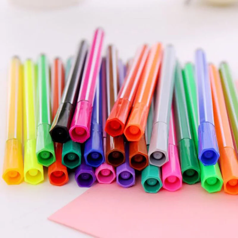 Watercolor Pen Set Watercolor Pencils Chancellory Markers Children Painting Colour Non-Toxic Washable Pen Office School Supplies Korean Stationery