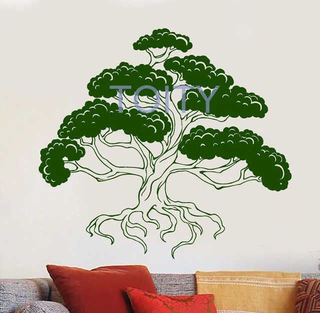 Bonsai Anese Art Tree Wall Sticker Asian Style Decor Vinyl Decal Bonsai Anese Art Tree Wall Sticker Asian Style Decor Vinyl Decal Room Creative Mural H62cm X W57cm 24 7 22 5