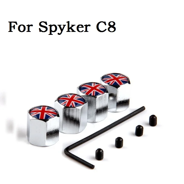 For Spyker C8 Flag Car Automobile Auto Wheel Tire Tyre Valve Cap Cover