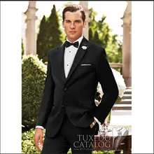 Мужские облегающие свадебные костюмы для костюм на заказ черный смокинг жениха