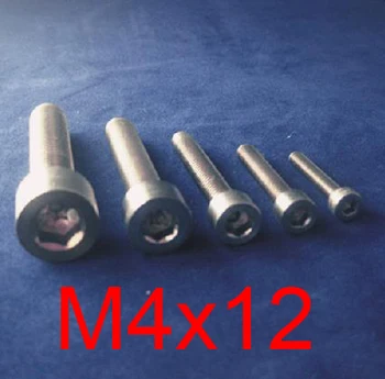 

Free Shipping 30pcs M4 x 12 M4 Thread Diameter 12mm Length Hex socket head cap screw Titanium Ti Screw