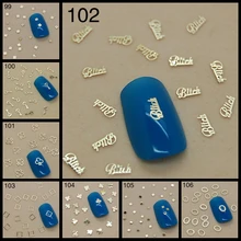 800 шт./упак. золота с разноцветными Форма рыба, якорь круг Bitch рамка металлические блестки нейл-арта Стикеры ломтик сотовый телефон украшения наконечник