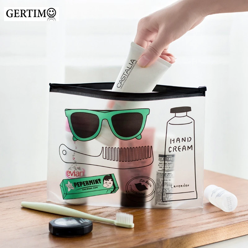 

Fashion Travel Cosmetic Bag For Women Men Make Up PVC Toiletry Bags Transparent Beauty Case Makeup Bag Organizer Wash Bags
