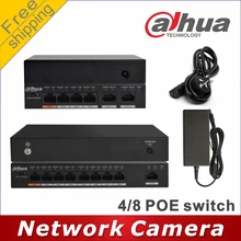Dahua PoE коммутатор 4+ 2 порта DH-S1500C-4ET2ET-DPWR PoE коммутатор 8+ 1 порт DH-S1500C-8ET1ET-DPWR коммутатор сетевые камеры питание