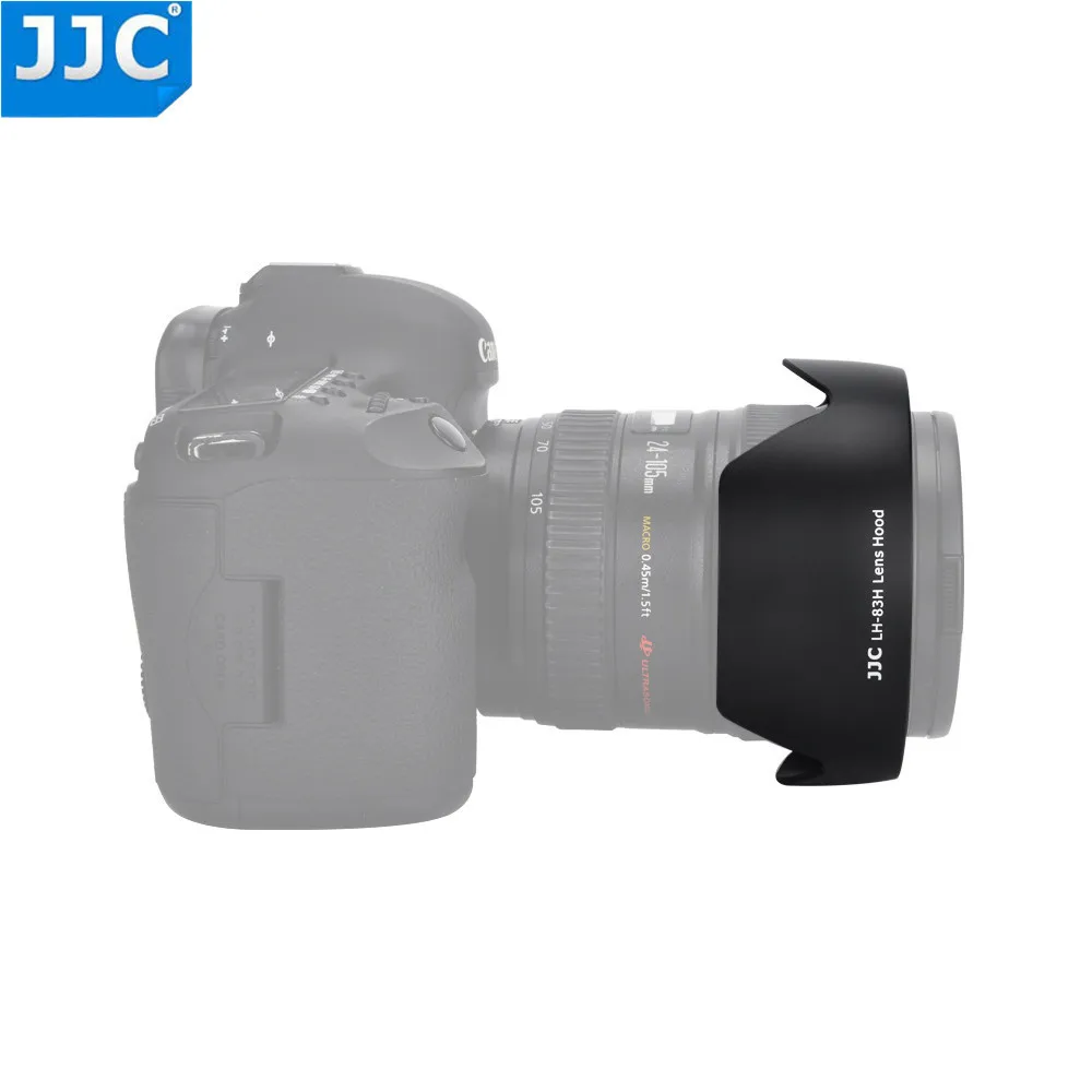 JJC Black Camera Lens Hood Flower Shade For Canon EF 24 105mm f/4L IS