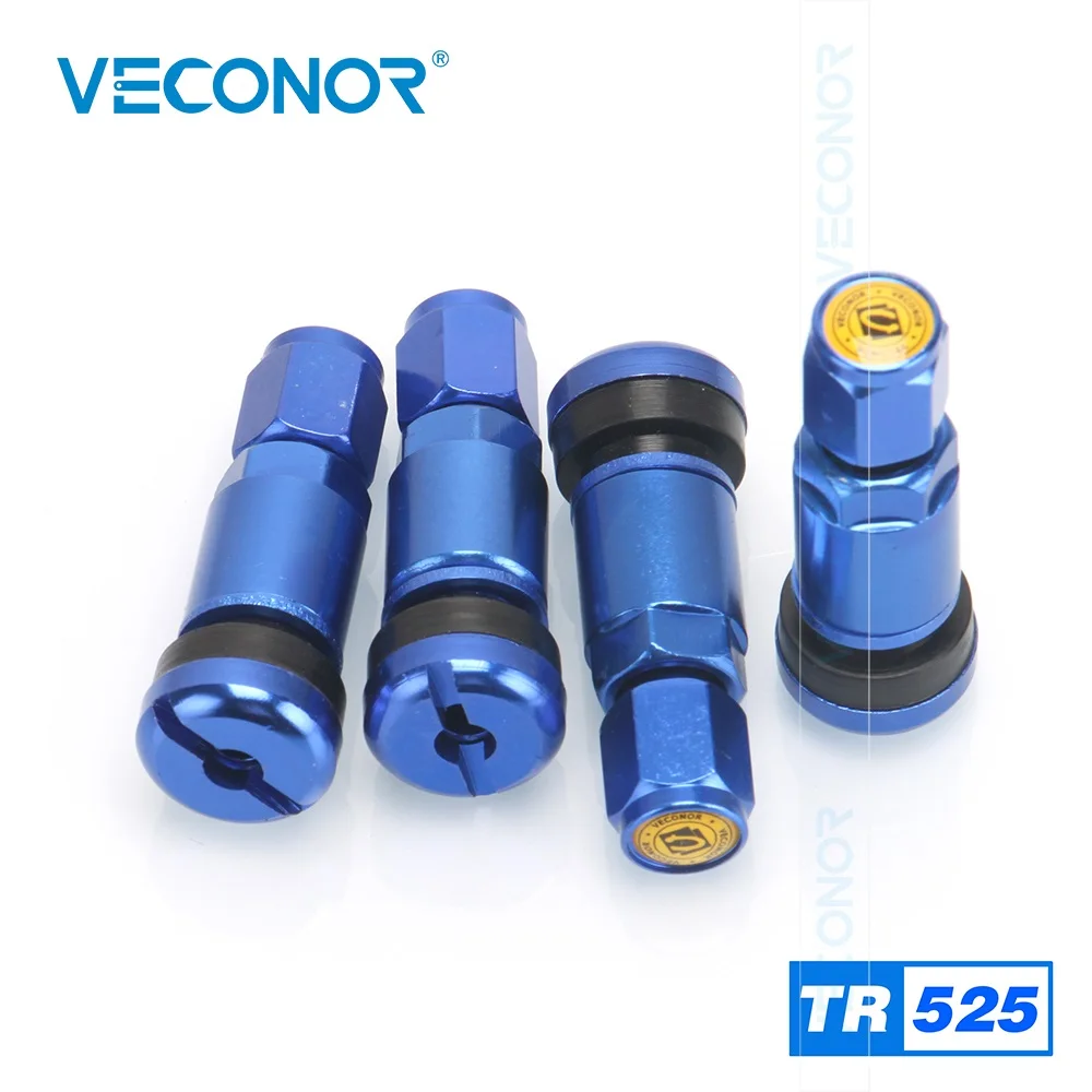 TR525 tubless tire valves valve stem zinc alloy core aluminum tire valves wheel accessories in double blister packing