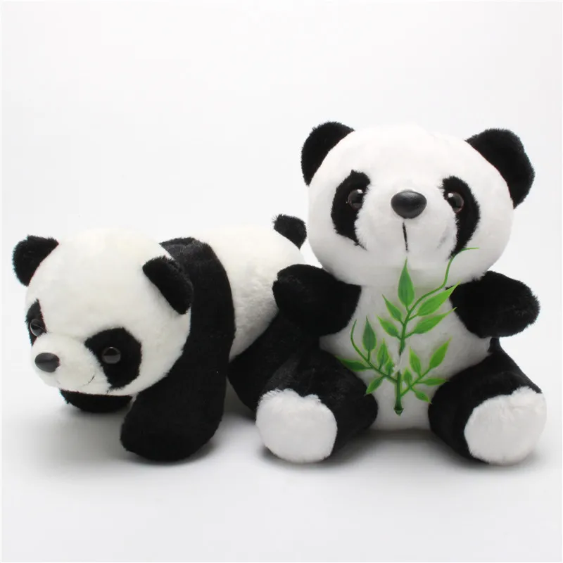 1 Pcs 20 Cm Panda Mewah Mainan Bambu Panda Lucu Hewan Stuffed
