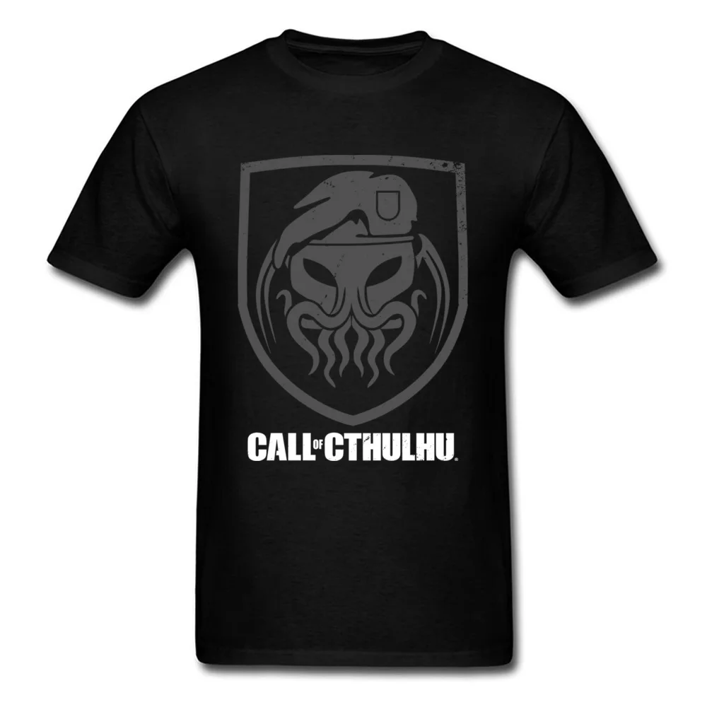 Прочный Шарм Cthulhus Duty футболка вызов Cthulhu Футболка мужская черная с коротким