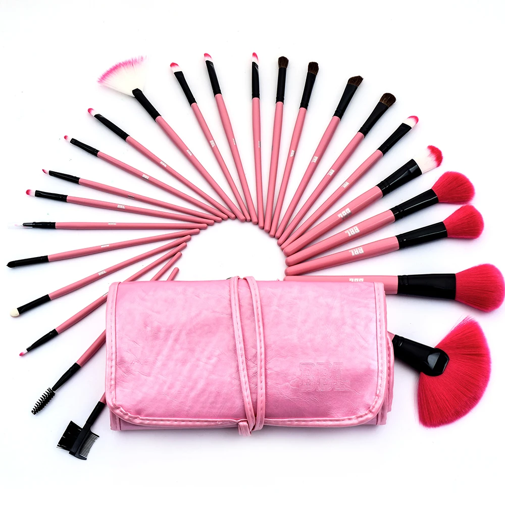 Conjunto de Pincéis de Maquiagem Pincéis de Maquiagem para pó Ferramenta de Beleza Kit com 24 Profissional Base Sombra Artista Alta Qualidade Bbl