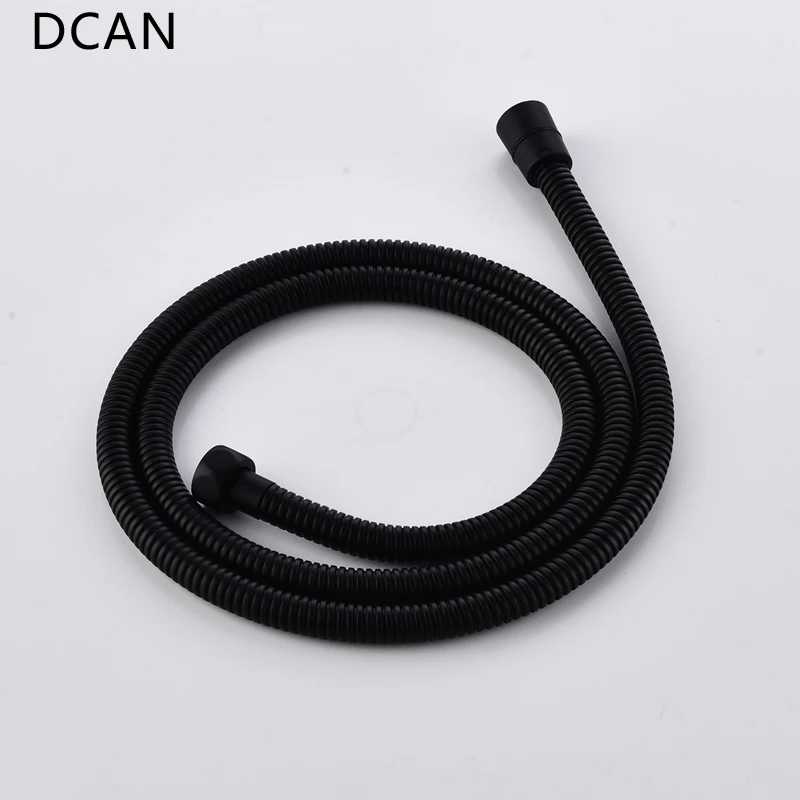DCAN السباكة خراطيم الفولاذ المقاوم للصدأ الأسود دش خرطوم 1.5 m السباكة خرطوم حمام منتجات الحمام الاكسسوارات دش أنابيب/خراطيم