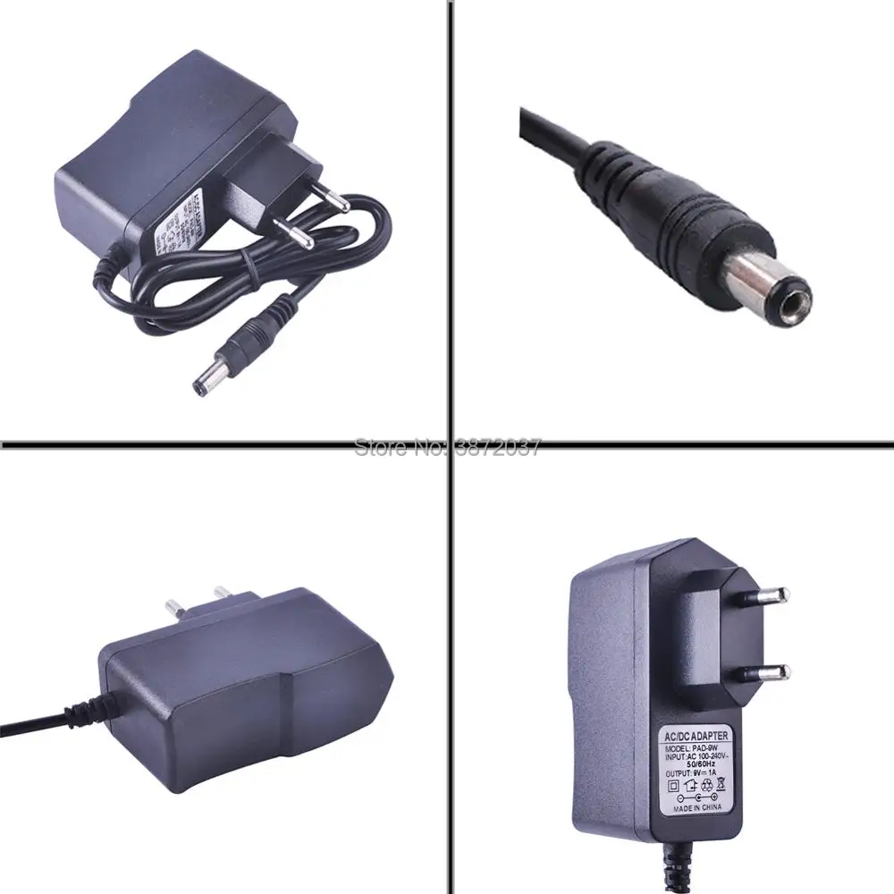 DIYmall AC Power Supply 9V 1A Adapter US Plug EU plug for Arduino UNO MEGA Duemilanove
