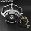 Filtre à air chromé pour moto pour Harley Sportster 883 1200 XL XR Iron Superlow 48 72 Touring Road King Electra Glide Road Glide Street Glide Dyna Fatboy FXDLS FLSTNSE Softail ► Photo 1/6