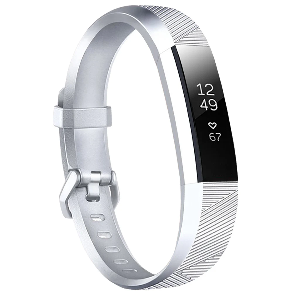 Honecumi Silver Wrist Band For Fitbit Alta HR Smart Watch Strap Band Belt For Fitbit Alta Bracelet Smart Watch Accessories (3)