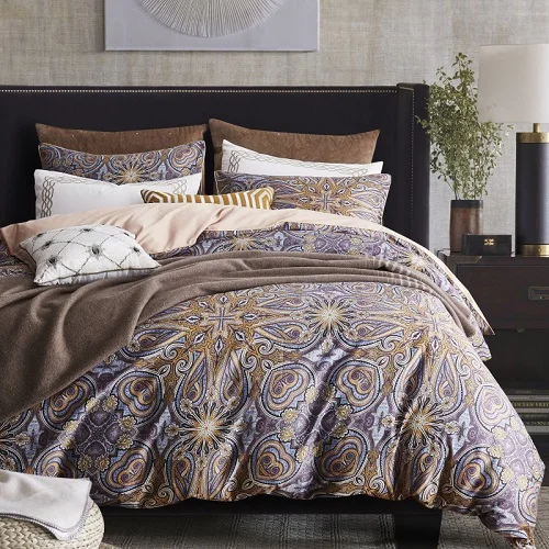 Винтажный цветочный набор пододеяльников для пуховых одеял с птицами, много цветов, шелковистый Комплект постельного белья из египетского хлопка, простыня, подушка, shams queen King size - Цвет: bedding set 4