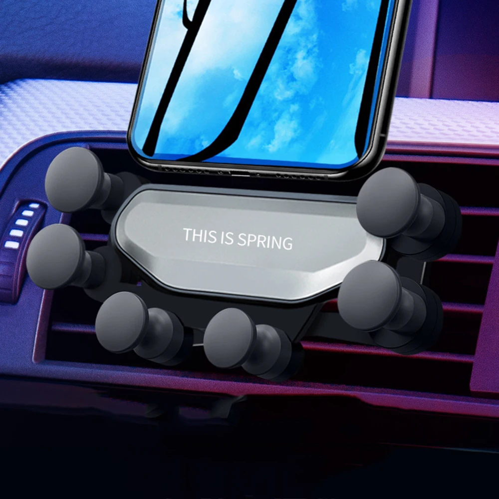 

Car Gravity Phone Holder Fix in Air Vent Clip Mount Mobile Phone Holder GPS Stand For Universal Car