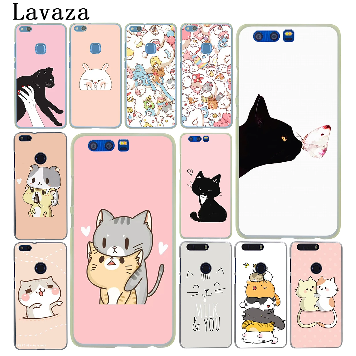 

Lavaza Kawaii Molang Cartoon Anime dog cat Hard Case for Huawei Honor 6A 7X 7C 7A 6C Pro 8 9 10 Lite 8C 8X Mate 10 20 Lite Pro