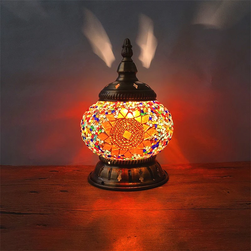 Lâmpadas para Casamento Sala de Estar Turco Mosaico Deco Quarto Candeeiros Mesa Artesanal Abajur Vidro Lâmpada 11 Cheap Luminárias de mesa