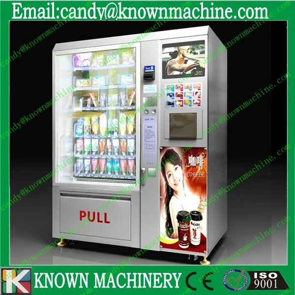 Drink and snack vending machine with refrigeration and CE approved