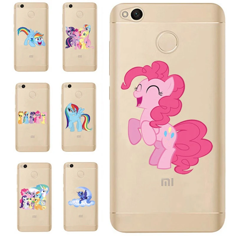 For Xiaomi Redmi 4X Note 4 4A 3 Cute TPU Colorful Little Pony Painted Design Cover Case Fundas Mi A1 Pro D309 |