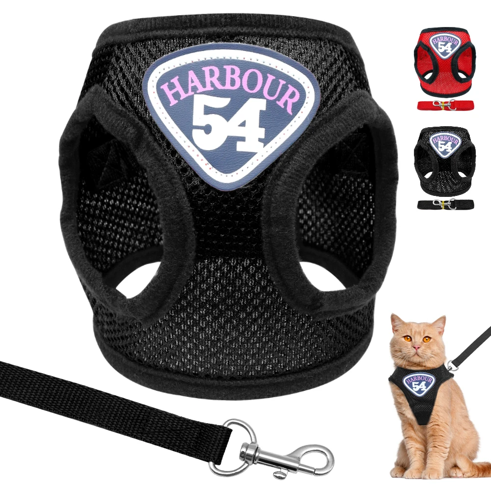 

Nylon Mesh Harness Vest for Cat Dog Harnesses and Leash Set Cats Product Adjustable for Pets Cat Walking Harness Strap Chihuahua