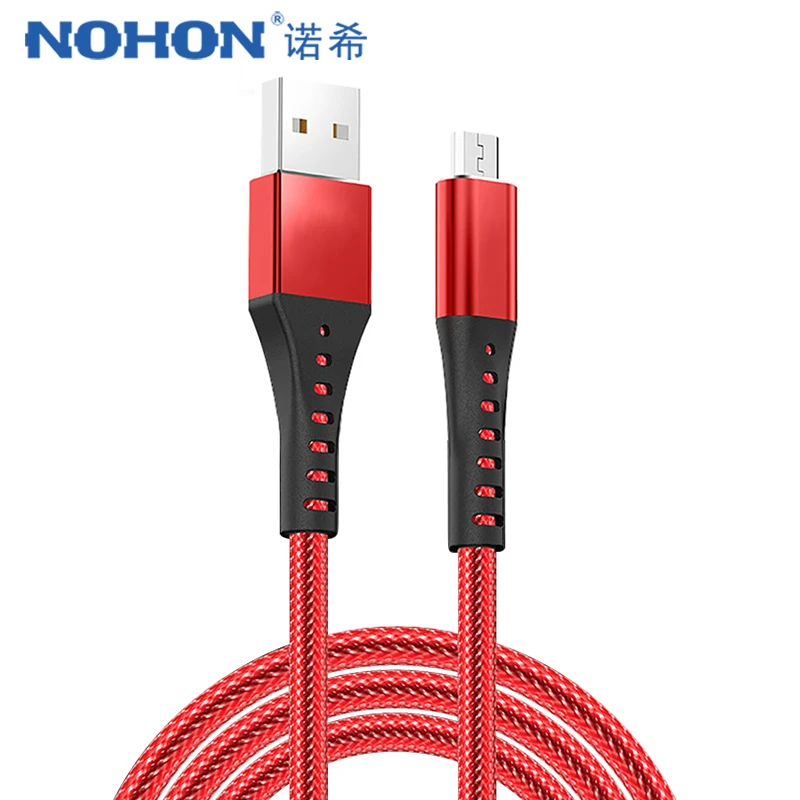 

NOHON USB Micro Charger Data Cables For Samsung Galaxy S7 S6 Huawei Xiaomi Fast Charging 2.4 A 1M Mobile Phone Sync Data Cord