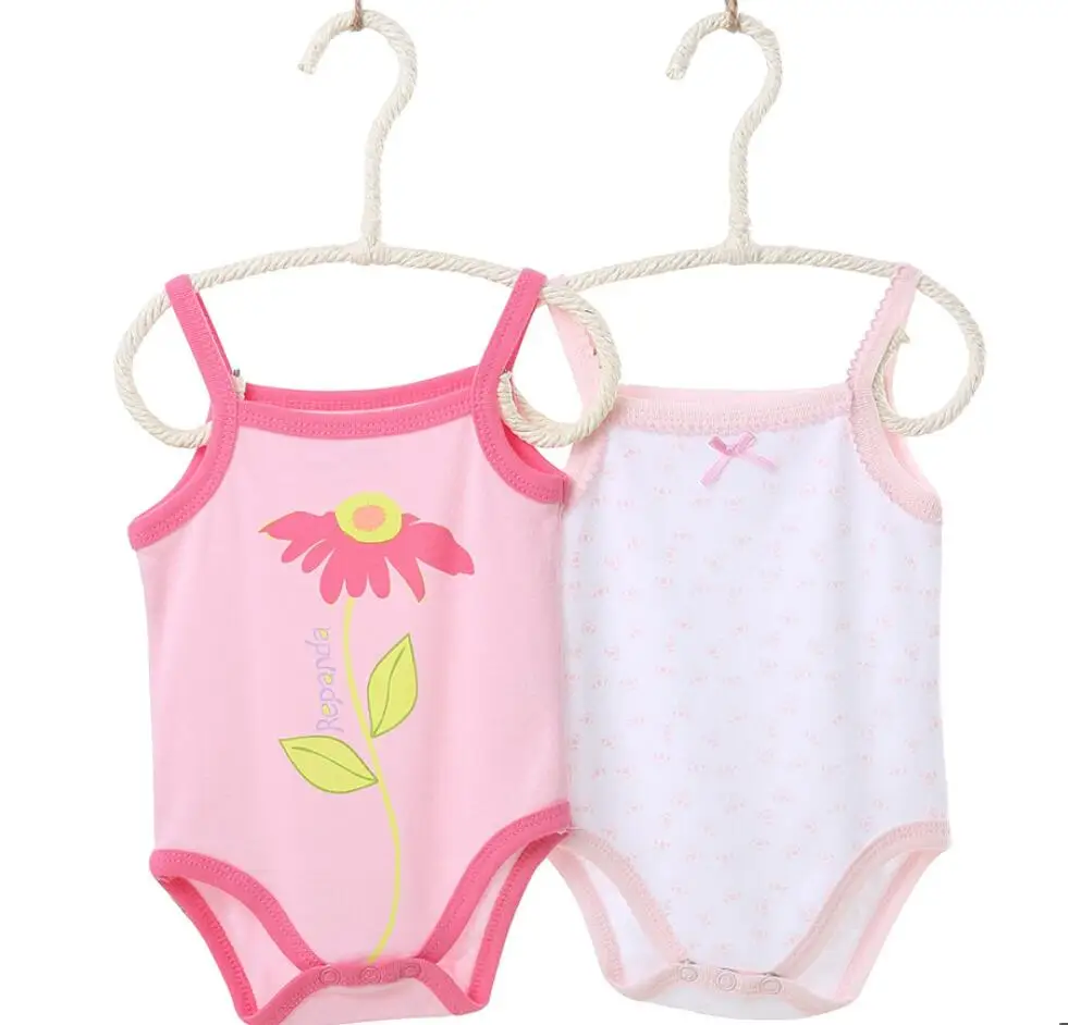 Одежда для малышей, комплект из 2 предметов, bebe vestidos, детский комбинезон, одежда для девочек, детская одежда, Летний жилет, хлопок, детская одежда, комбинезон - Цвет: Pink