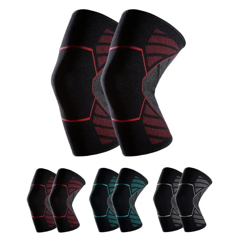 

1pc Outdoor Sports Knee Pad Breathable Elastic Knitting Knee Protector Non Slip Knee Support for Basketball Sports Knee Pad