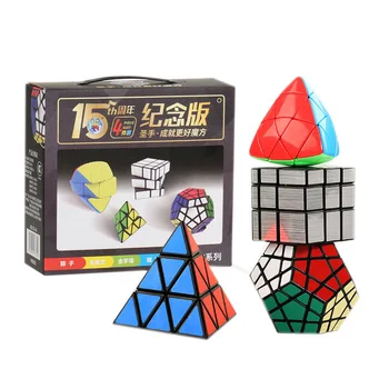 

ShengShou Strange-shape Magic Cube Speed Cube Bundle Stickerless Magic Cubes Mirror Cubo Magico 3x3x3 Set kids Gift Toys