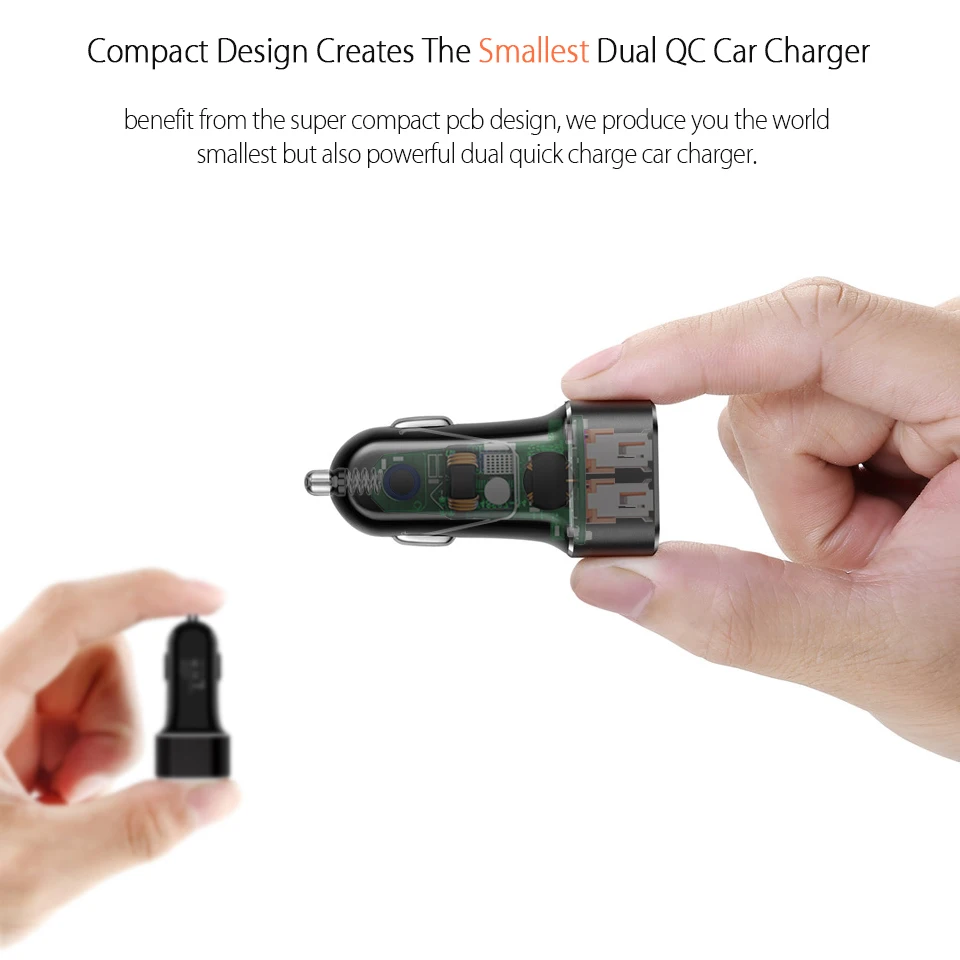 Автомобильное зарядное устройство Quick Charge 3,0 для мобильного телефона, двойное автомобильное зарядное устройство Usb Qc 3,0 2,0, адаптер быстрой зарядки, 2 порта, Usb зарядное устройство QC3.0