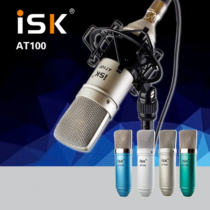 

100% Original ISK AT100 Condenser Microphone for Computer Recording Studio Performance Network K Song Microphones Mount Hot New