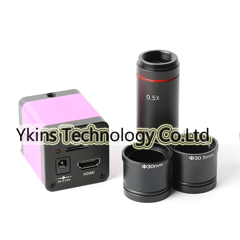 

2.0MP 720p HDMI HD Industrial Microscope Camera + 0.5X Microscope Eyepieces C Mounting Lens for 23.2mm + 30mm + 30.5mm Ring