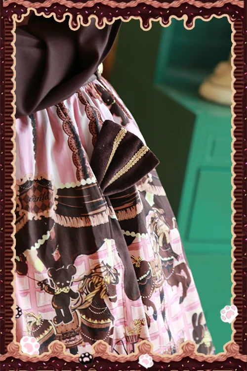 Vintage Style Lolita JSK Dress Chocolate Trojan