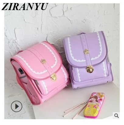 

2019 Kid Orthopedic School Bag Children Japan Backpack For Girls Pu Hasp Randoseru Japanese Style Kids School Backpack Bags