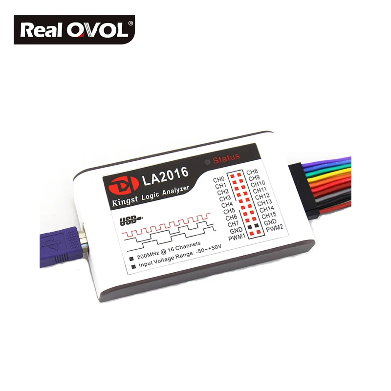 

LA2016 USB Logic Analyzer 200M max sample rate 16 channels, 10B samples,MCU,ARM,FPGA debug tool,english software